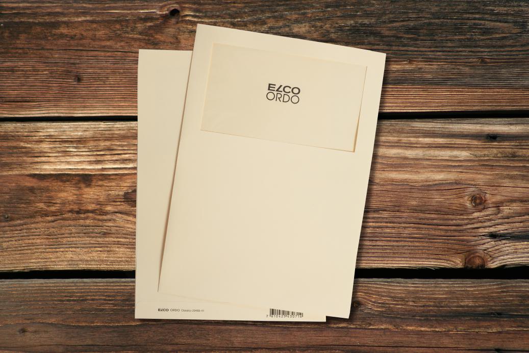 Ordnungsmappen mit Sichtfenster 220x310 mm Hellchamois 120 g/qm